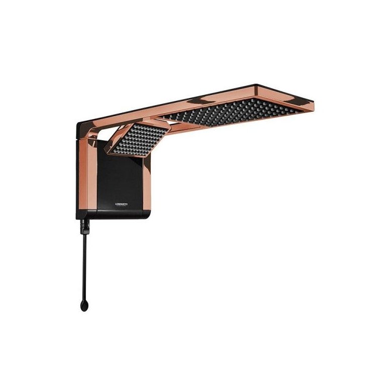 Chuveiro Acqua Duo Ultra 5500W 127V - Lorenzetti Preto/Rose