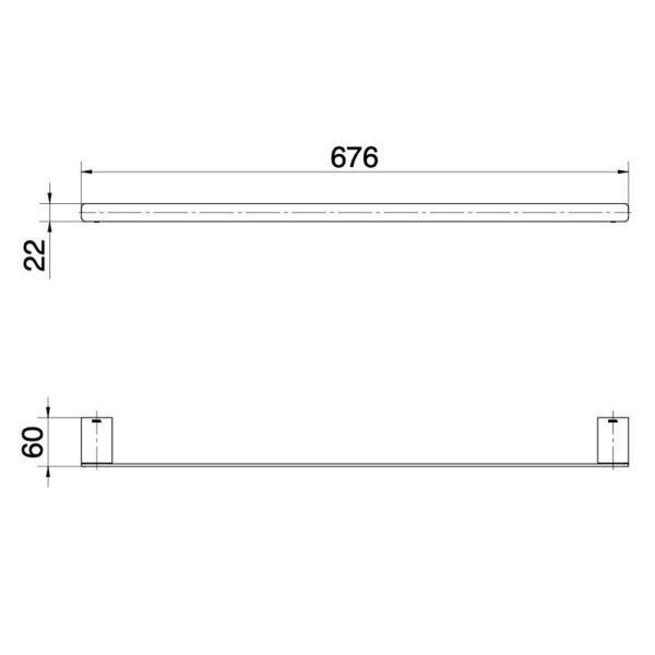 Toalheiro Barra Docol Flat 961372 Ouro Escovado - 2