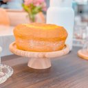 Ver imagem 2 de Prato para Bolo em Bambu com Pé 20x7cm Lyor Redondo Boleira Pequena com Pedestal