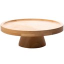 Ver imagem 1 de Prato para Bolo em Bambu com Pé 20x7cm Lyor Redondo Boleira Pequena com Pedestal