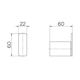Cabide Docol Flat 960948 Grafite Polido - 3