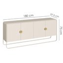 Ver imagem 3 de Buffet Aparador Organico 4 Portas 180 cm 28075 Off White Artesano
