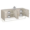 Ver imagem 5 de Buffet Aparador Organico 4 Portas 180 cm 28075 Off White Artesano