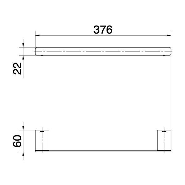 Toalheiro Barra Rosto Flat 1013643 Ouro Polido - Docol - 3