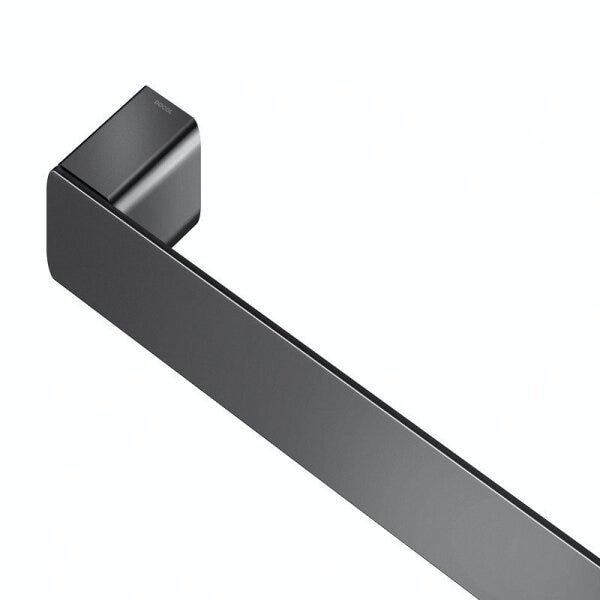 Porta Toalha Bastão Flat Grafite Polido - Docol 01013648 - 2
