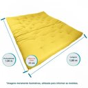 Ver imagem 6 de Sofa Cama Futon Oriental King Amarelo Acquablock Madeira Maciça Pinus Natural sem Pintura