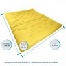 Sofa Cama Futon Oriental King Amarelo Acquablock Madeira Maciça Pinus Natural sem Pintura - 6