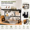 Ver imagem 7 de Escorredor de Louça Suspenso Gigante Preto Organizador