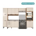 Ver mais imagens de Armário de Cozinha Completa C Balcão Miami Pulse Carraro Off White C Freijó