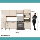 Ver imagem 5 de Armário de Cozinha Completa C Balcão Miami Pulse Carraro Off White C Freijó