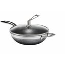 Ver imagem 1 de Frigideira Grande Alta Wok em Aço Inox 30cm Antiaderente Cor Inox/preto