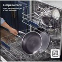 Ver imagem 7 de Frigideira Grande Alta Wok em Aço Inox 30cm Antiaderente Cor Inox/preto