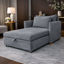 Ver imagem 2 de Poltrona Cama Mônica Suede Decorativa Confortável Moderna Sala Quarto Recepção