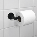 Ver imagem 2 de Porta Papel Higiênico Papeleira de Parede Preto Fosco Inox Suporte Papel Banheiro Acessório Lavabo
