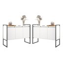 Ver imagem 1 de Armario Industrial 3 Portas Balso Conjunto 2 Peças - Branco Branco