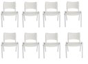Ver imagem 3 de Kit com 8 Cadeiras ISO para Escola Escritório Comércio Branca Base Branca Ecomhome