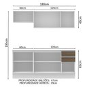 Ver imagem 3 de Cozinha Compacta Modulada 100% MDF Smart Madesa