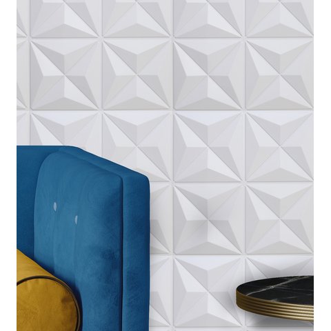Kit 30 Placas PVC 3d Revestimento De Parede Decorativa Estrelar 25 cm