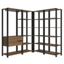 Ver imagem 5 de Guarda-roupa Closet Modulado Valencia 2 Gavetas 337cm Rustic/preto Madesa 05 Rustic/preto