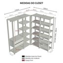 Ver imagem 7 de Guarda-roupa Closet Modulado Valencia 2 Gavetas 337cm Rustic/preto Madesa 05 Rustic/preto