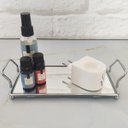 Ver imagem 2 de Bandeja Decorativa Espelhada para Aparador Banheiro Bar Perfumes Aço Inox Duler 16,5 x 30,5cm