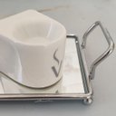 Ver imagem 5 de Bandeja Decorativa Espelhada para Aparador Banheiro Bar Perfumes Aço Inox Duler 16,5 x 30,5cm