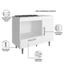Ver imagem 4 de Balcão Multiuso Nicho de Forno Cooktop 105cm Alecrim Poliman Móveis