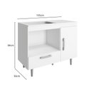 Ver imagem 2 de Balcão Multiuso Nicho de Forno Cooktop 105cm Alecrim Poliman Móveis