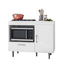 Ver imagem 6 de Balcão Multiuso Nicho de Forno Cooktop 105cm Alecrim Poliman Móveis