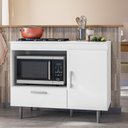 Ver imagem 1 de Balcão Multiuso Nicho de Forno Cooktop 105cm Alecrim Poliman Móveis