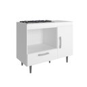 Ver mais imagens de Balcão Multiuso Nicho de Forno Cooktop 105cm Alecrim Poliman Móveis