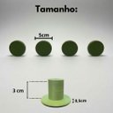 Ver imagem 2 de Cabideiro Gancho Verde Olíva de Parede 4 Ganchos Organizador Minimalista 5cm