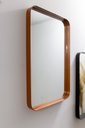 Ver imagem 1 de ESPELHO LUXO QUADRADO RETRÔ 60X60CM BANHEIRO SALA QUARTO HALL MOLDURA ROSE GOLD