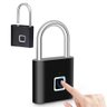 Cadeado Biométrico Inteligente Impressão Digital Segurança - Preto - 2