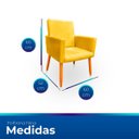 Ver imagem 6 de Poltrona Cadeira para Sala Confortável e Minimalista Nina Suede