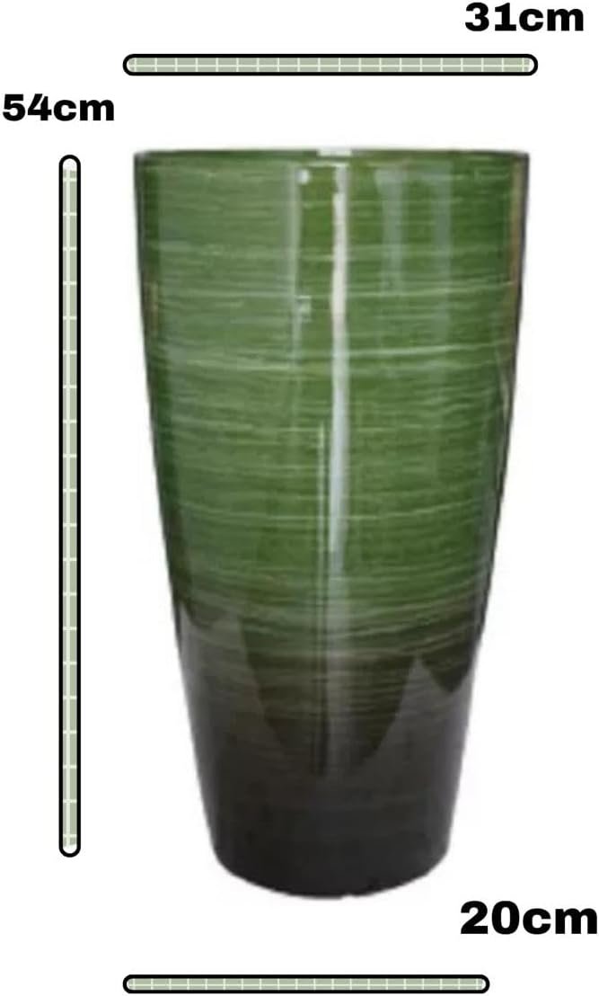 Vaso Grande para Planta para Decoração Sala Varanda Jardim (liso/verde-musgo) - 2