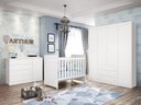 Ver imagem 3 de Cômoda de Bebê com 1 Porta e 4 Gavetas Bonny Branco Brilho Reller
