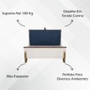 Ver imagem 7 de Puff Recamier Baú Sapateira para Sala Quarto Cama Solteiro 100 Cm Versallies Tecido Boucle