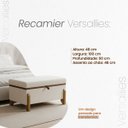 Ver imagem 5 de Puff Recamier Baú Versallies 100 Cm para Sala Quarto Bouclé