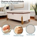 Ver imagem 4 de Puff Recamier Baú Sapateira para Sala Quarto Cama Solteiro 100 Cm Versallies Tecido Boucle