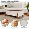Puff Recamier Baú Sapateira para Sala Quarto Cama Solteiro 100 Cm Versallies Tecido Boucle - 4