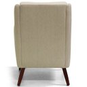 Ver imagem 4 de Poltrona Decorativa para e Recepção Gooby D02 Linho Bege C-129 - Lyam Decor