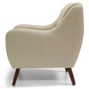 Ver imagem 3 de Poltrona Decorativa para e Recepção Gooby D02 Linho Bege C-129 - Lyam Decor