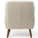Ver imagem 4 de Poltrona Decorativa Fixa com Pés Em Madeira Paloma D02 Linho Bege C-466 - Lyam Decor
