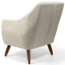 Ver imagem 3 de Poltrona Decorativa Fixa com Pés Em Madeira Paloma D02 Linho Bege C-466 - Lyam Decor