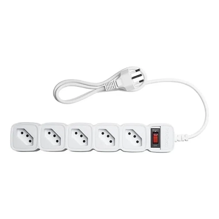 Regua Tomada Filtro De Linha Protetor Energia Intelbras EPE 205 BR Branco