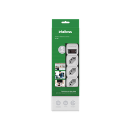 Regua Tomada Filtro De Linha Protetor Energia Intelbras EPE 205 BR Branco - 8