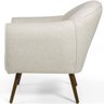 Kit 2 Poltronas Decorativas Fixa com Pés Palito Nina D02 Linho Bege B-298 - Lyam Decor - 6