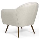 Ver imagem 4 de Poltrona Decorativa Fixa com Pés Palito Nina D02 Linho Bege B-298 - Lyam Decor