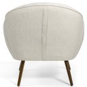 Ver imagem 3 de Poltrona Decorativa Fixa com Pés Palito Nina D02 Linho Bege B-298 - Lyam Decor